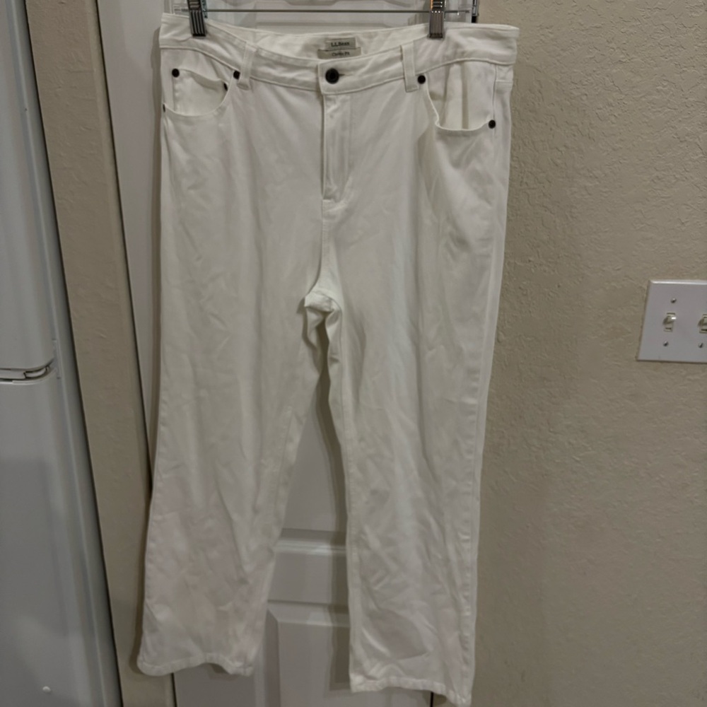 L.L. Bean Cream Classic Fit Jeans